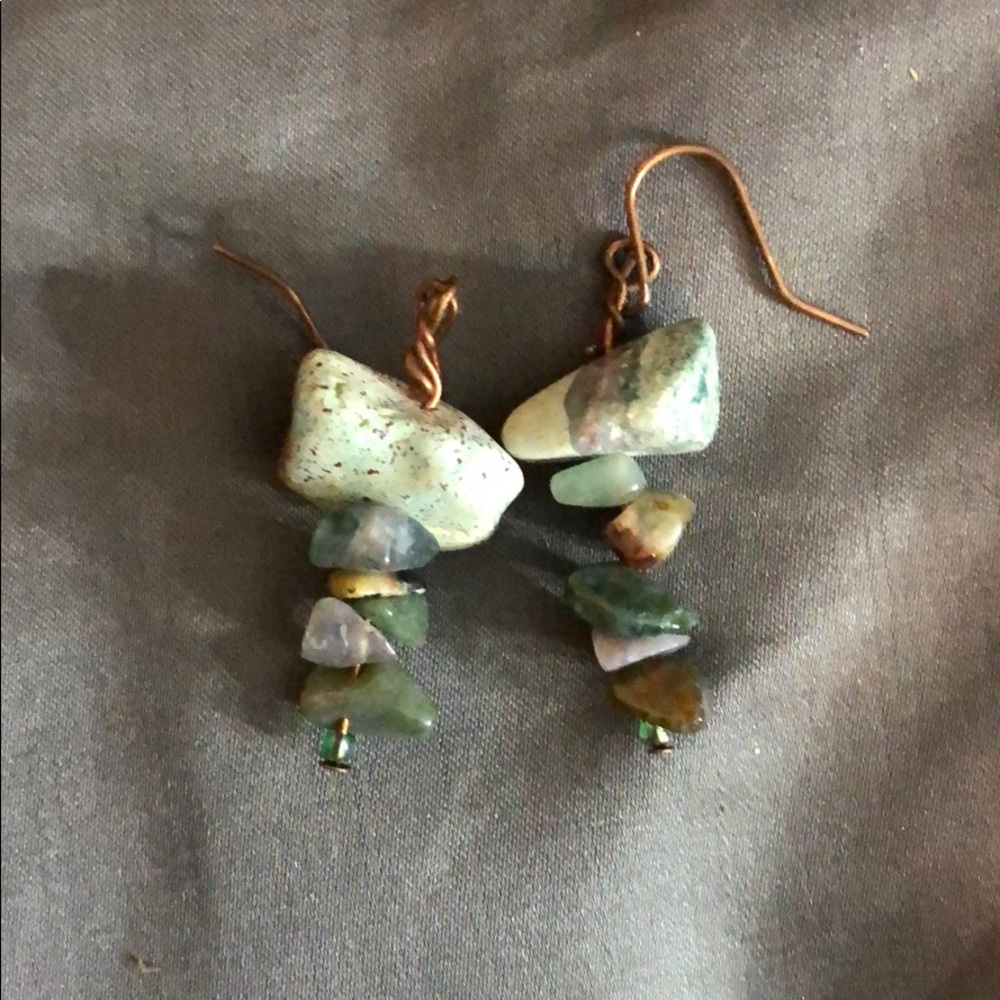 Stone earrings